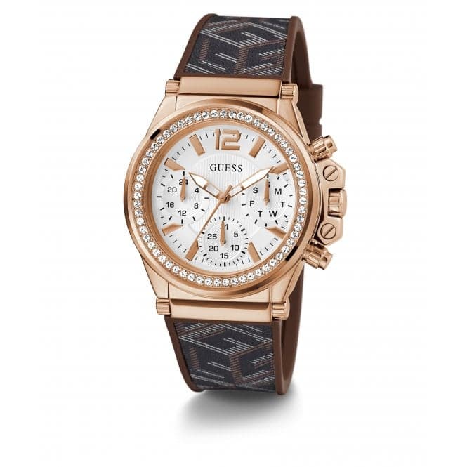 Guess Watches Ladies Charisma Rose Gold Tone Watch Gw0621l5