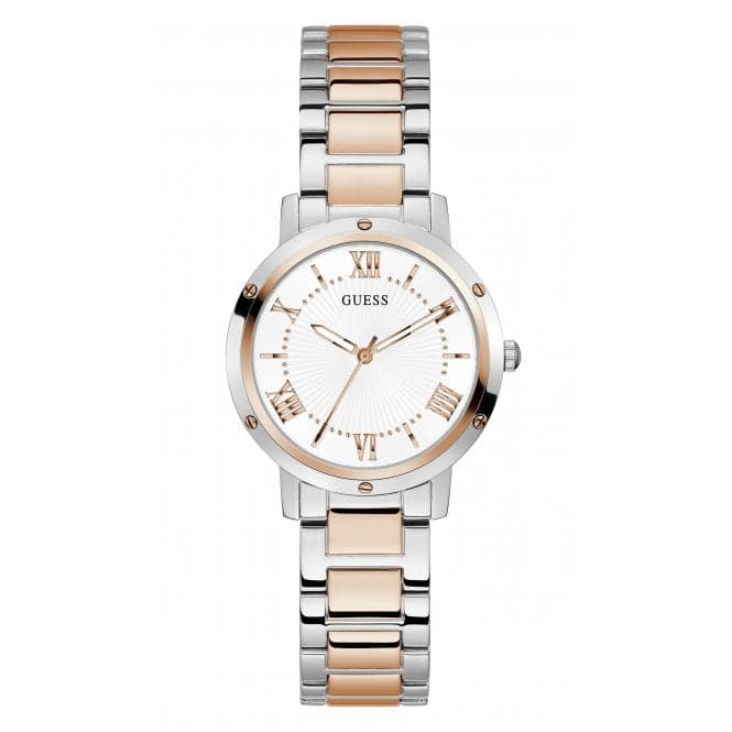 Guess Watches Ladies Dawn Stainless Steel 2 Tone Watch Gw0404l3