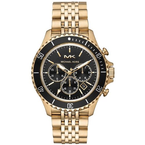 Michael Kors Mk8726 Men S Bayville Gold Black Chronograph Watch