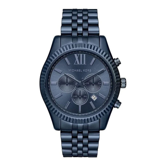 Michael Kors Mens Watch Lexington Chronograph 45mm Navy Blue Mk8480