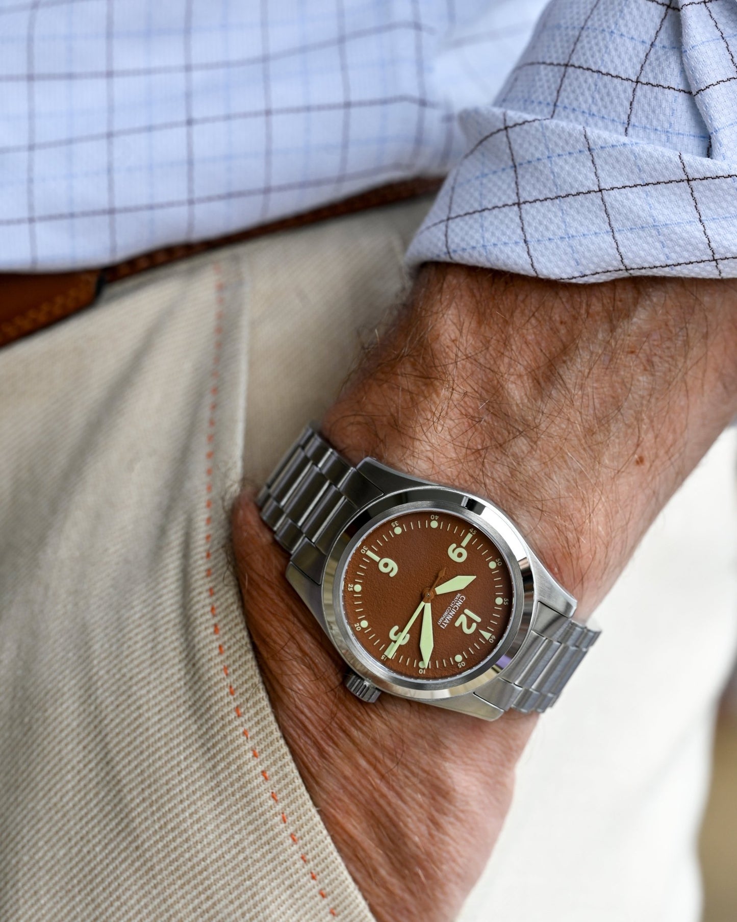 P40 A11 Mocha Mousse Mechanical Pilot Watch Aviator Style - Veloce - The App For Watch Collectors