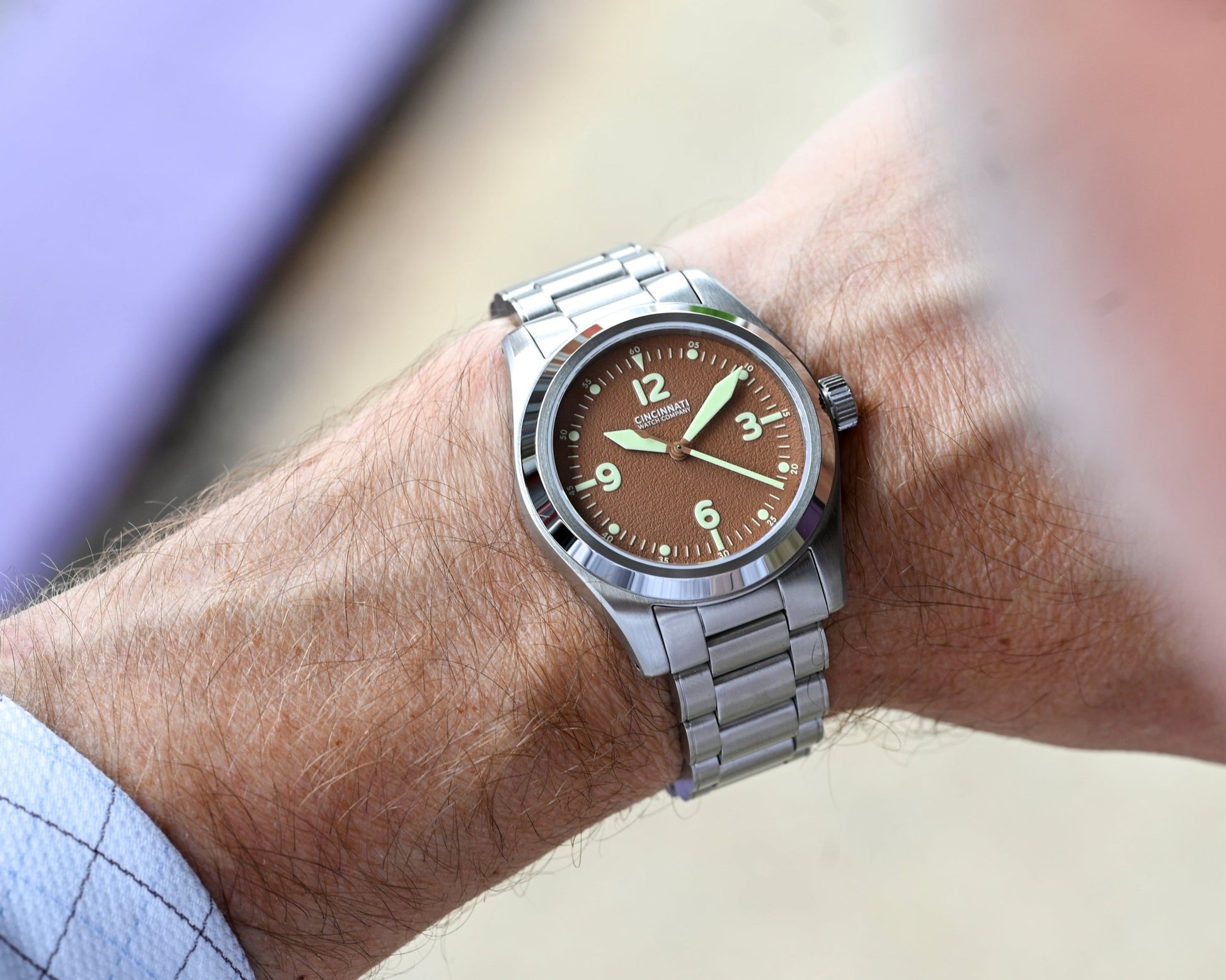 P40 A11 Mocha Mousse Mechanical Pilot Watch Aviator Style - Veloce - The App For Watch Collectors