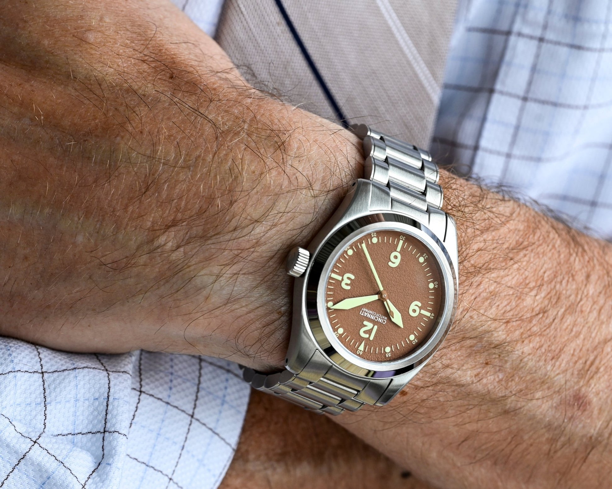 P40 A11 Mocha Mousse Mechanical Pilot Watch Aviator Style - Veloce - The App For Watch Collectors