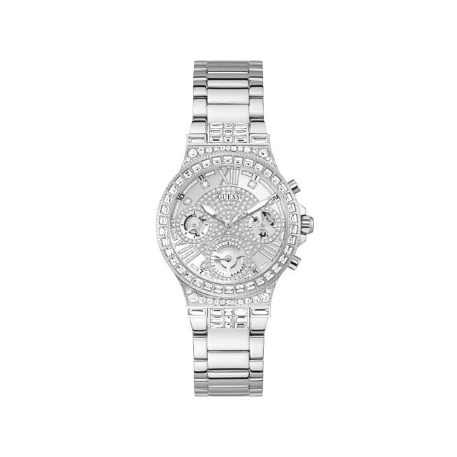 Guess Watches Moonlight Ladies Sport Silver Stainless Steel Watch Gw0320l1
