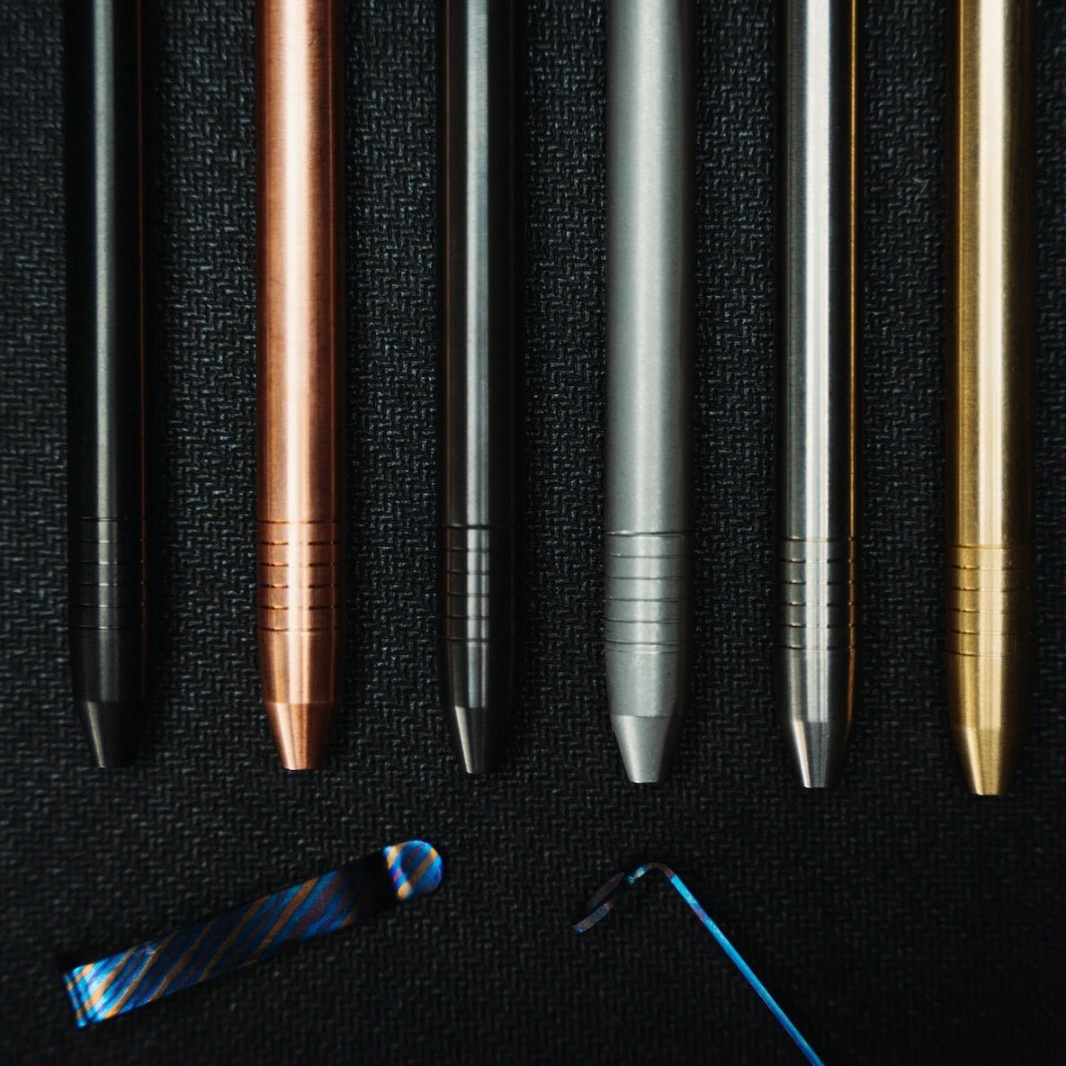 Slim Titanium Click Pen Adjustable EDC Refills Compatible - Veloce - The App For Watch Collectors