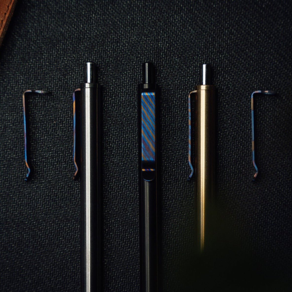 Slim Titanium Click Pen Adjustable EDC Refills Compatible - Veloce - The App For Watch Collectors
