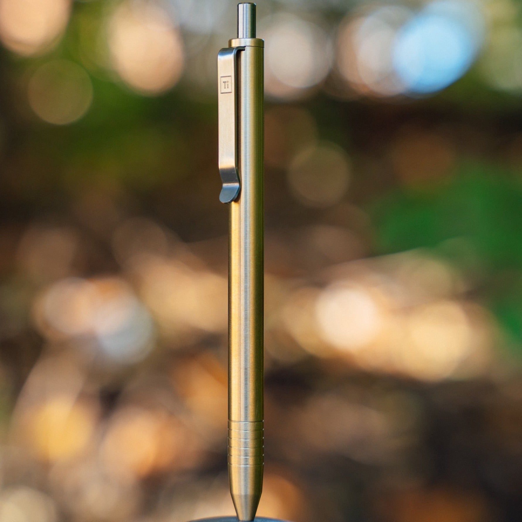 Slim Titanium Click Pen Adjustable EDC Refills Compatible - Veloce - The App For Watch Collectors