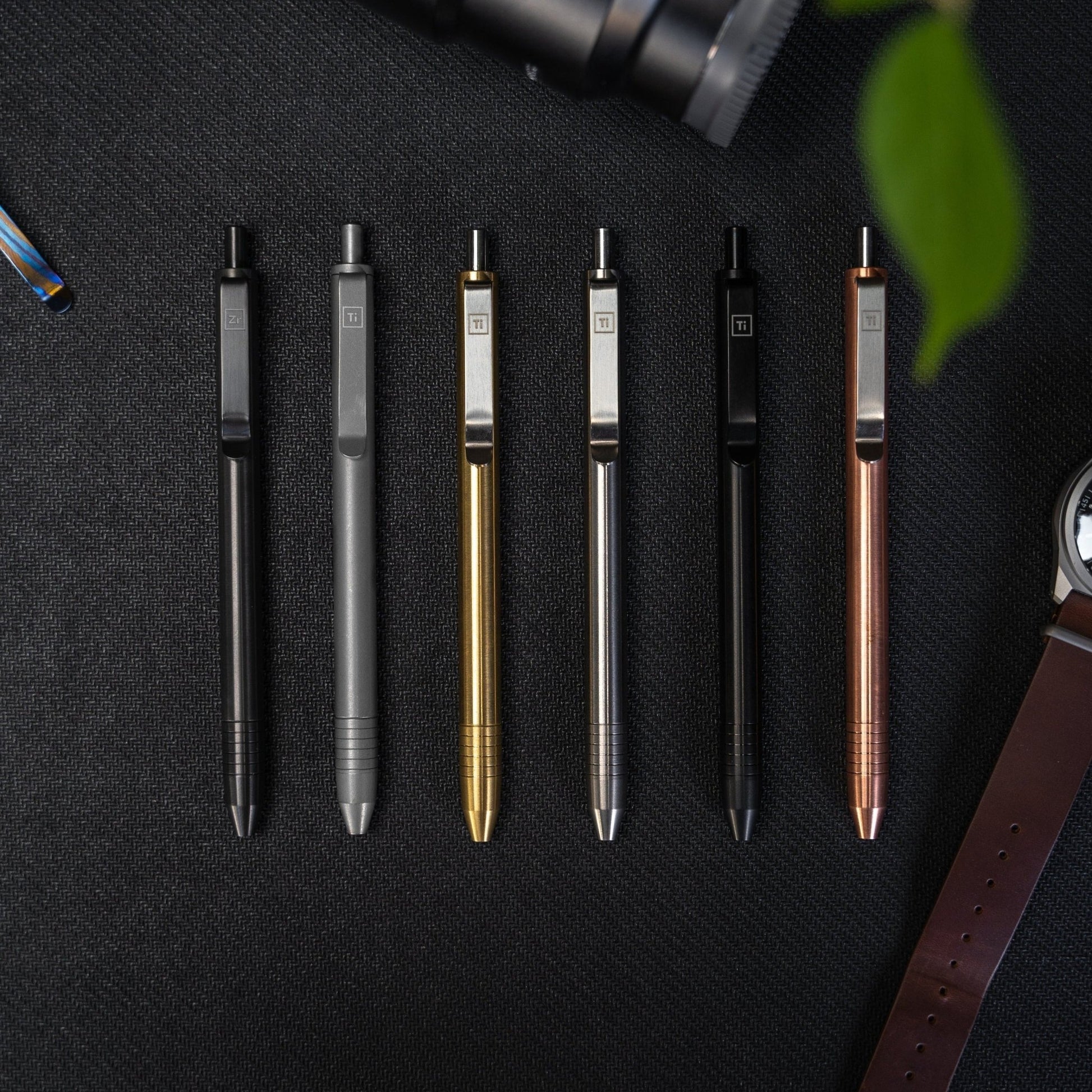 Slim Titanium Click Pen Adjustable EDC Refills Compatible - Veloce - The App For Watch Collectors