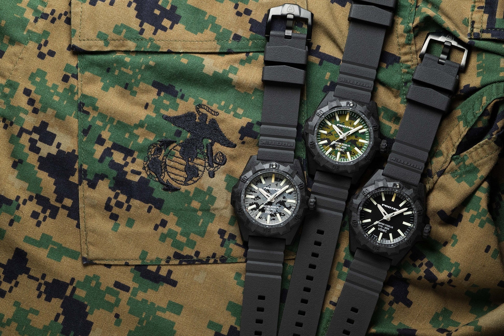 ProTek - Watch - Model PT4109SFC USMC Carbon Dive - Veloce - The App For Watch Collectors