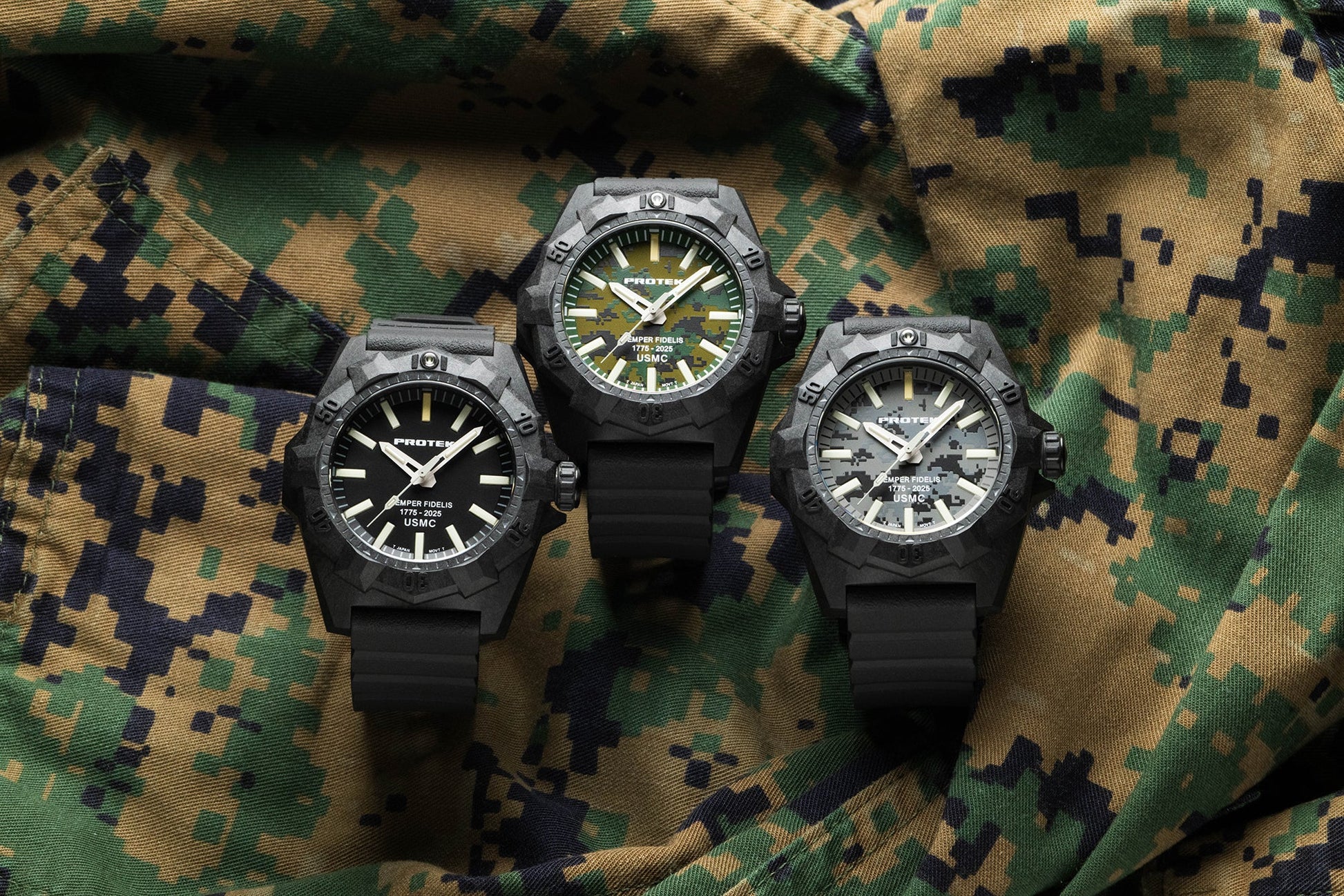 ProTek - Watch - Model PT4101SF USMC Carbon Dive - Veloce - The App For Watch Collectors
