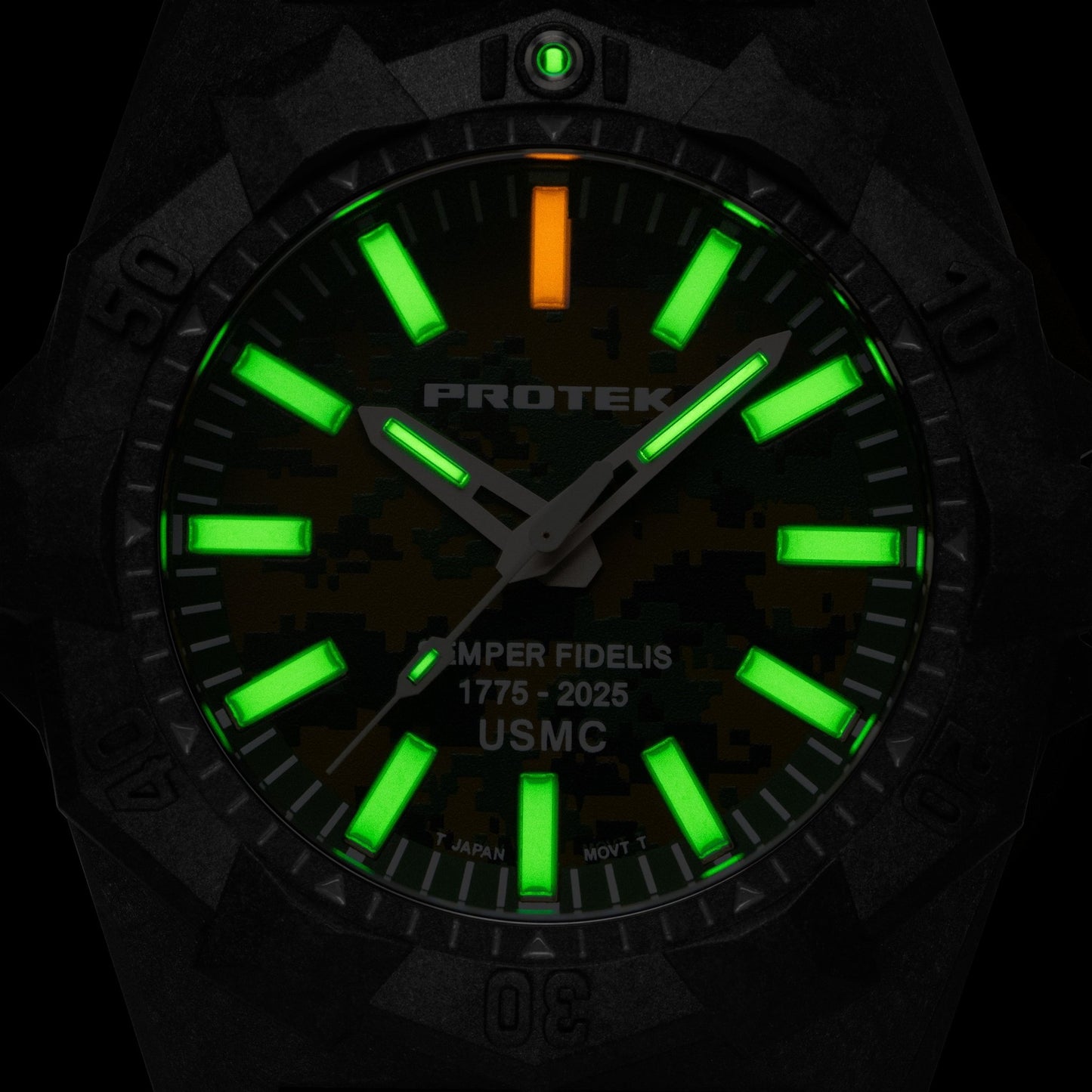 ProTek - Watch - Model PT4105SFC USMC Carbon Dive - Veloce - The App For Watch Collectors