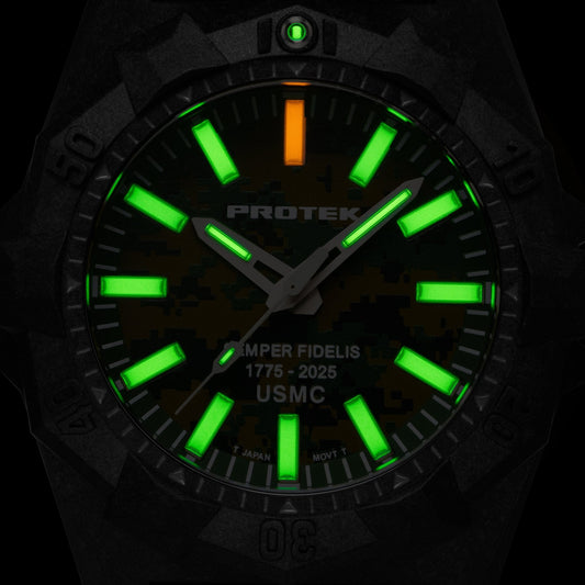 ProTek - Watch - Model PT4109SFC USMC Carbon Dive - Veloce - The App For Watch Collectors