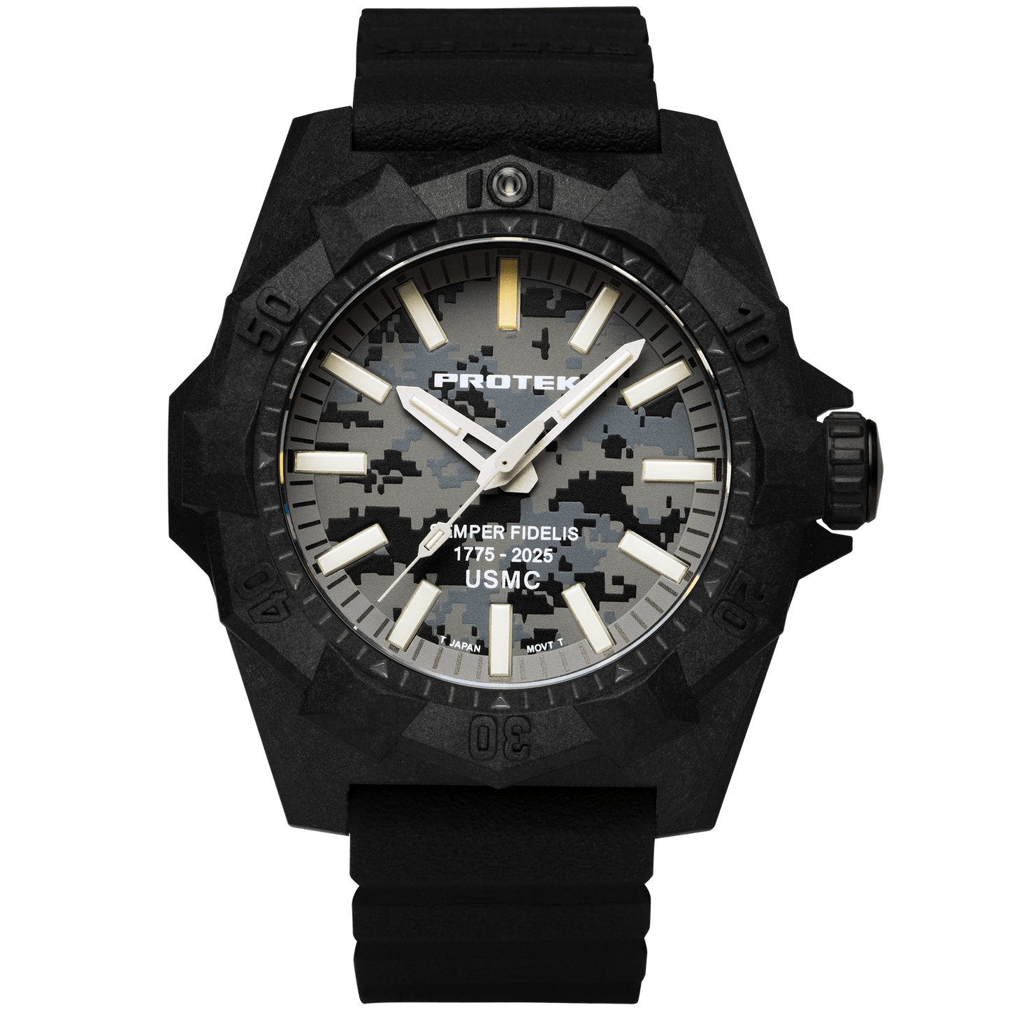 ProTek - Watch - Model PT4109SFC USMC Carbon Dive - Veloce - The App For Watch Collectors