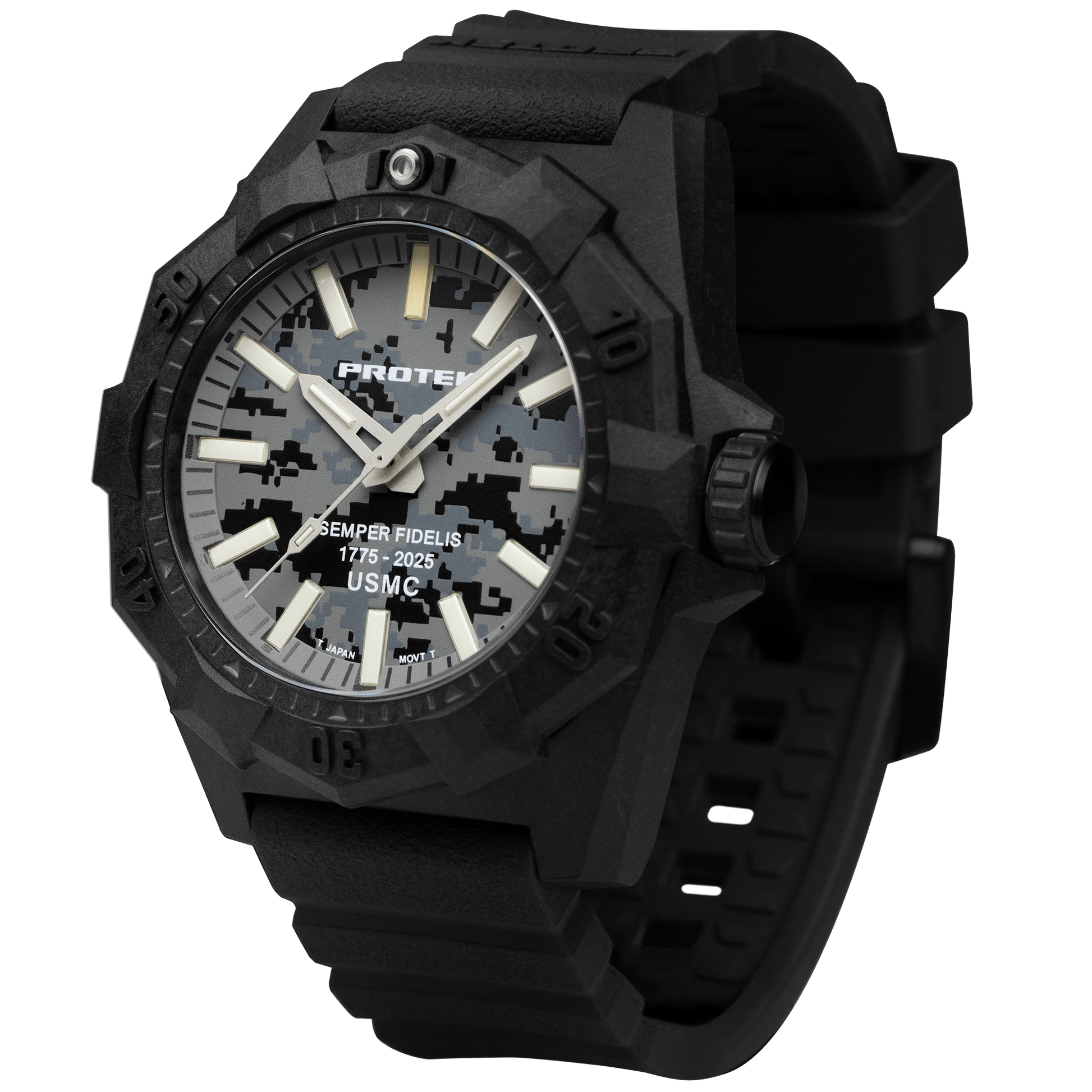 ProTek - Watch - Model PT4109SFC USMC Carbon Dive - Veloce - The App For Watch Collectors