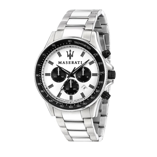 Maserati R8873640003 Sfida Chrono Mens Silver Watch