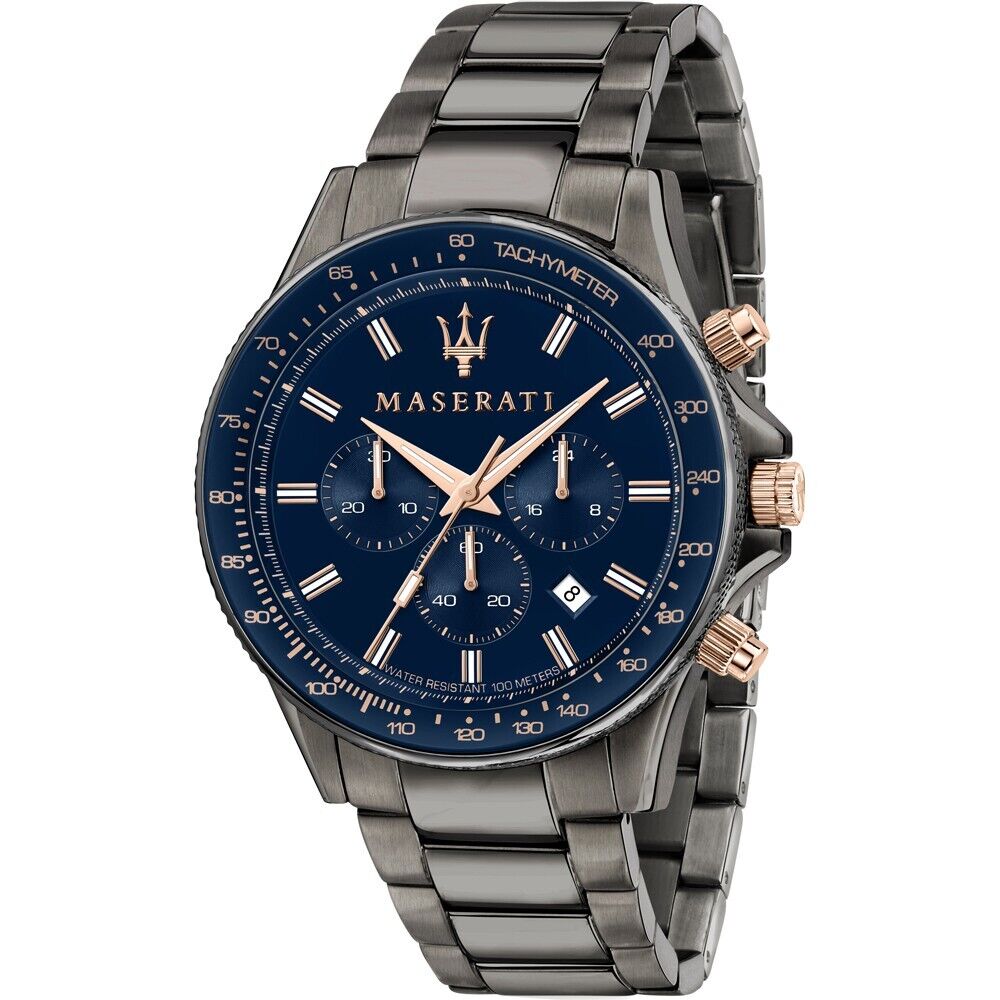Maserati R8873640001 Sfida Chrono Mens Black Watch