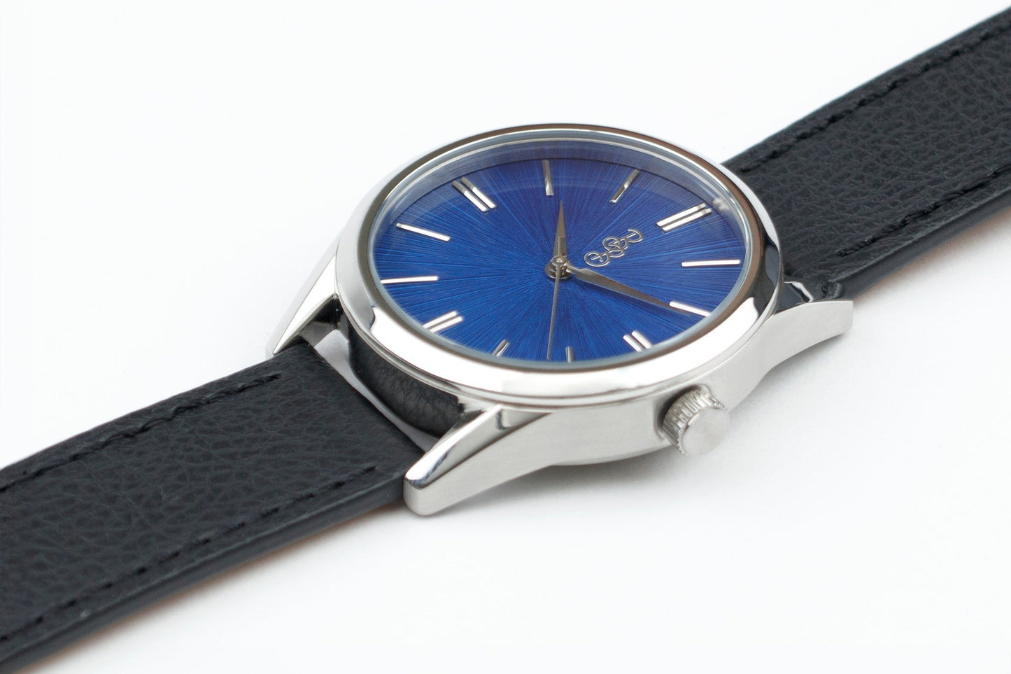 Blue Sunburst Watch With Quick Release Interchangeable Straps - Veloce - The App For Watch Collectors