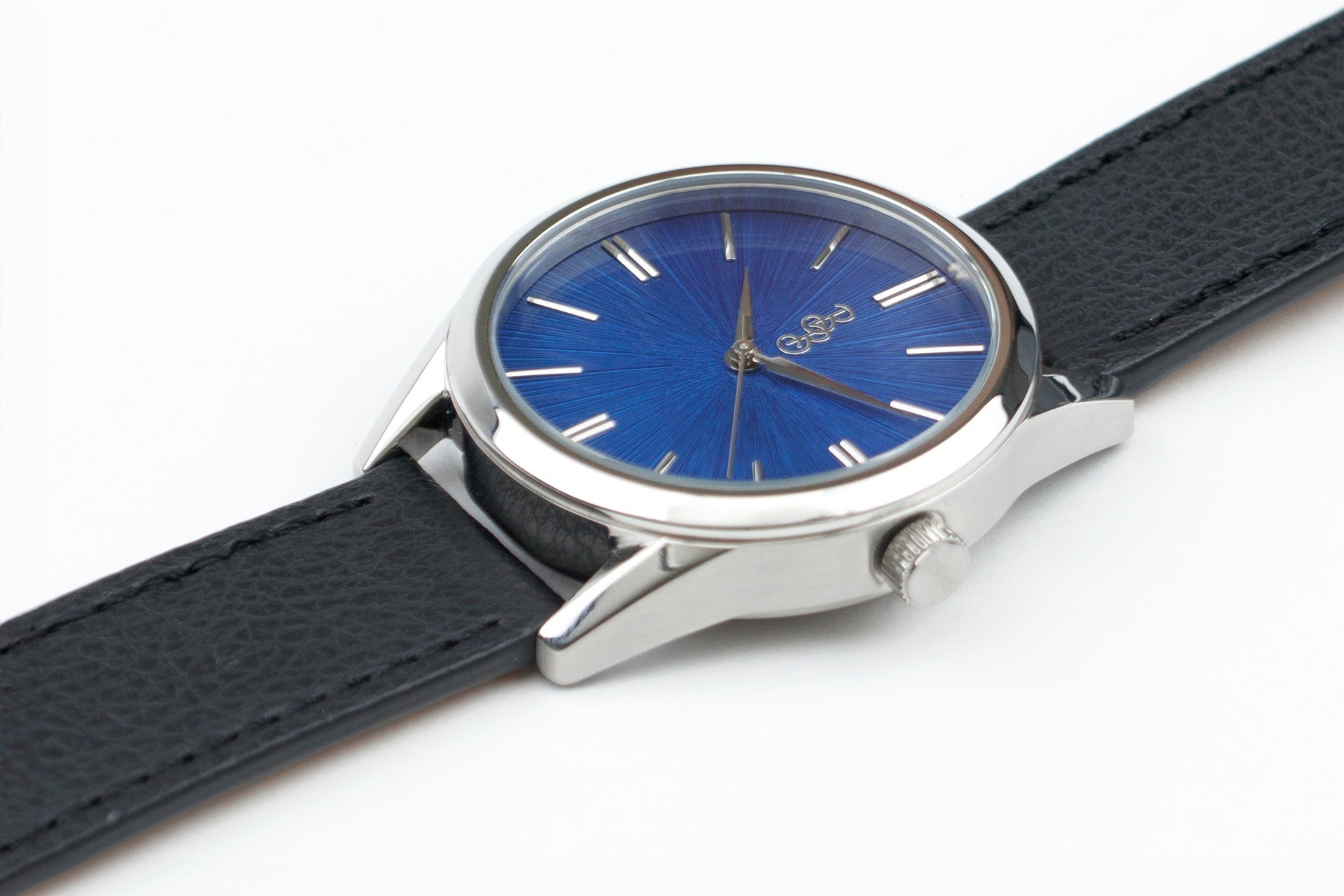 Blue Sunburst Watch With Quick Release Interchangeable Straps - Veloce - The App For Watch Collectors
