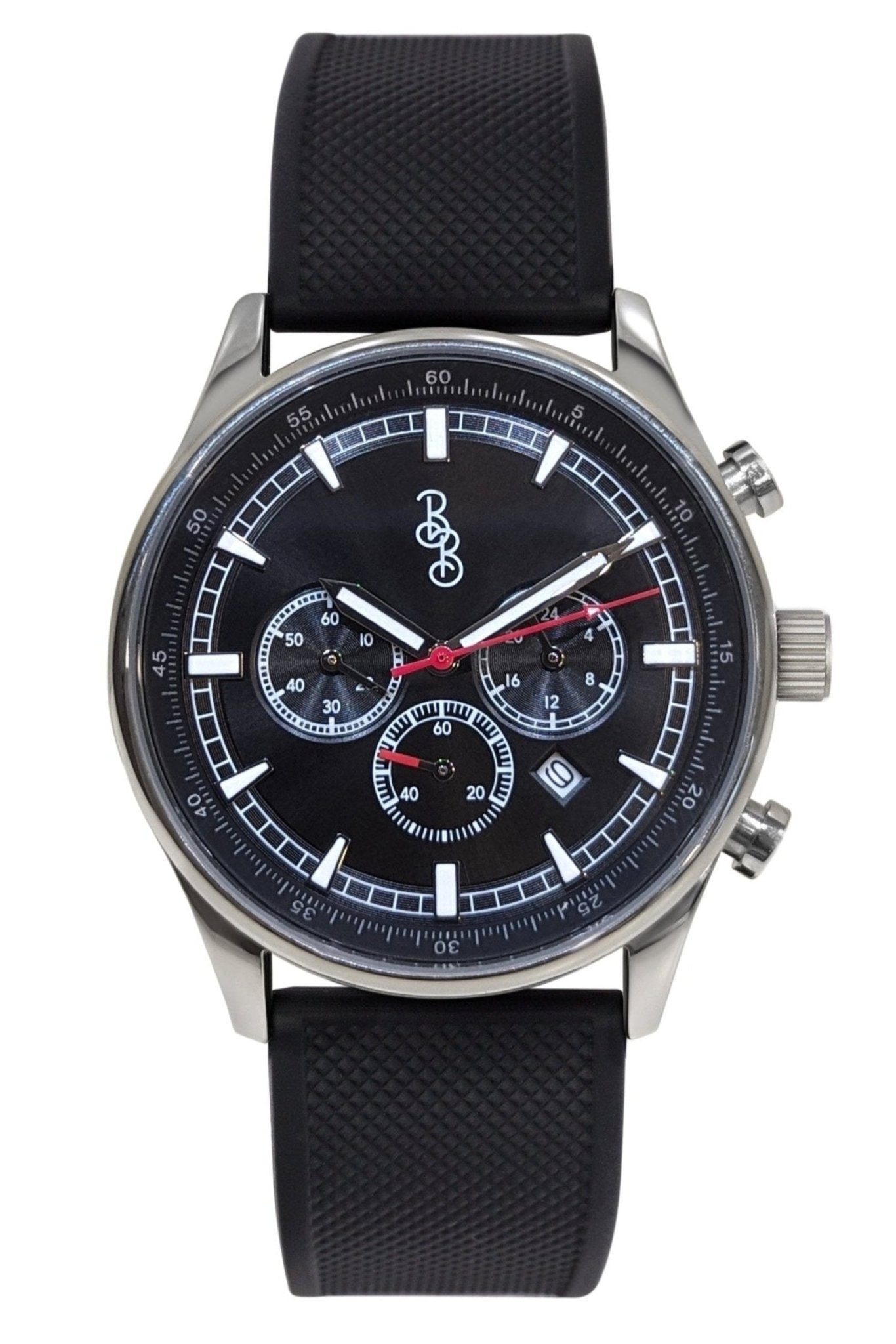 Black Sport Chronograph With Interchangeable Straps - Veloce - The App For Watch Collectors