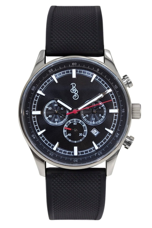 Black Sport Chronograph With Interchangeable Straps - Veloce - The App For Watch Collectors