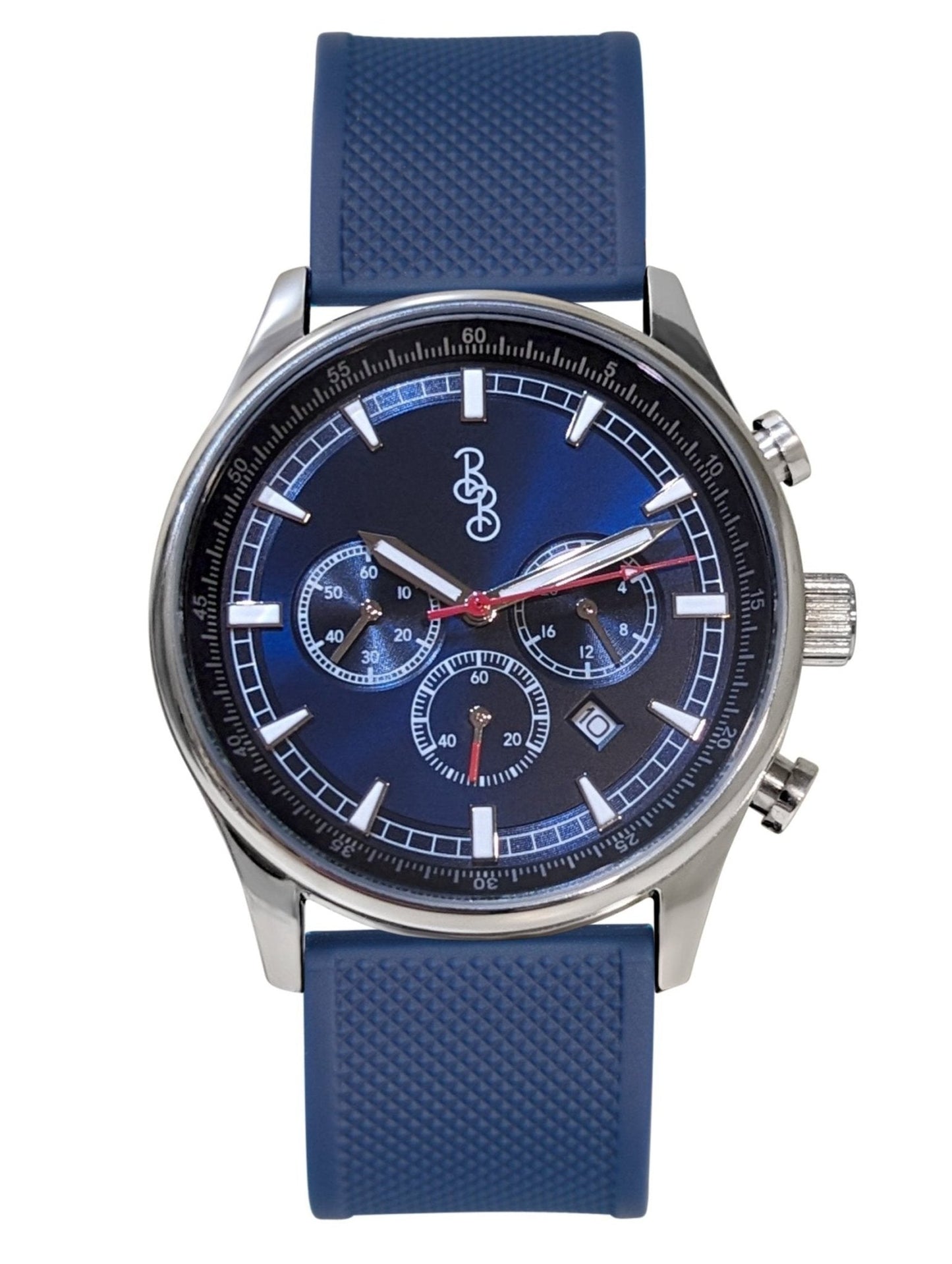 Blue Sport Chronograph Quick Release Interchangeable Straps - Veloce - The App For Watch Collectors
