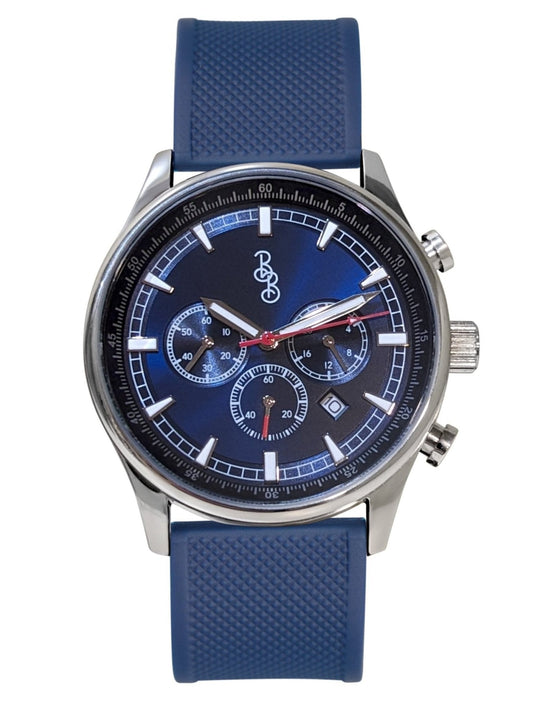 Blue Sport Chronograph Quick Release Interchangeable Straps - Veloce - The App For Watch Collectors