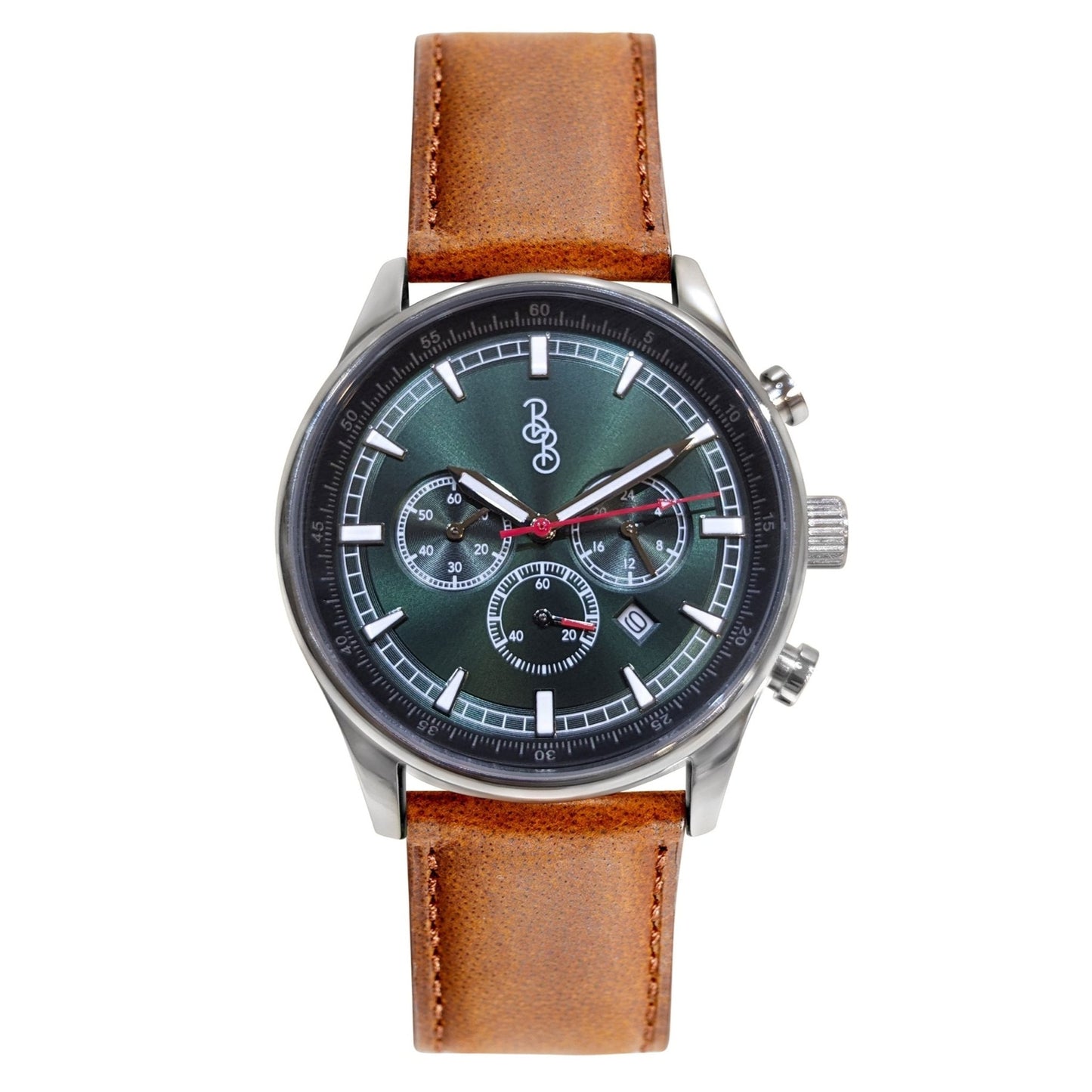 Green Sport Chronograph Watch With Green Silicone Strap - Veloce - The App For Watch Collectors