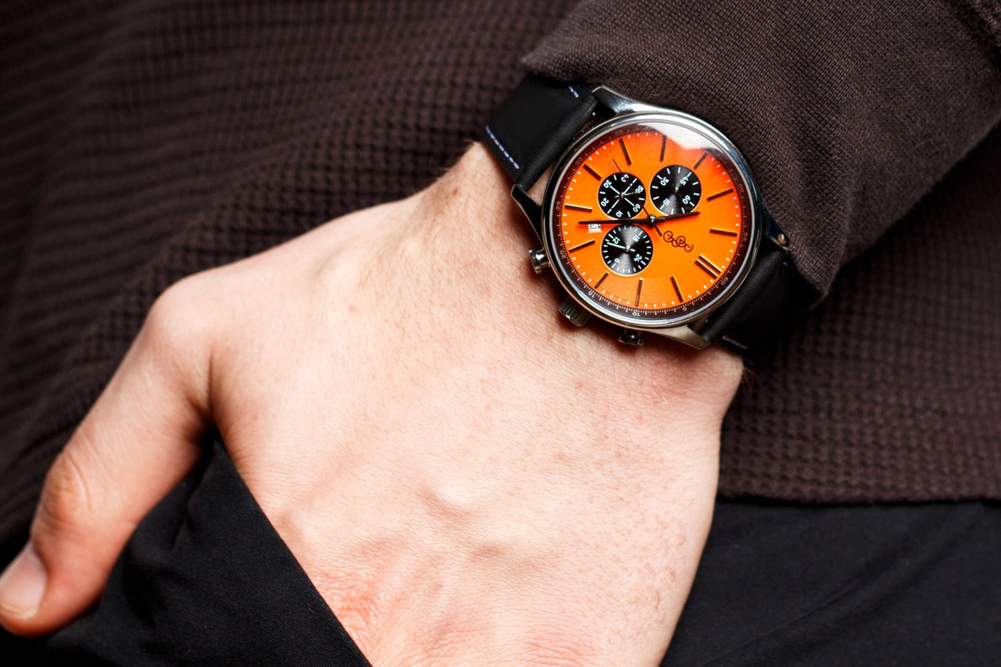Orange And Black Chronograph Watch From The Beyond Boring - Veloce - The App For Watch Collectors