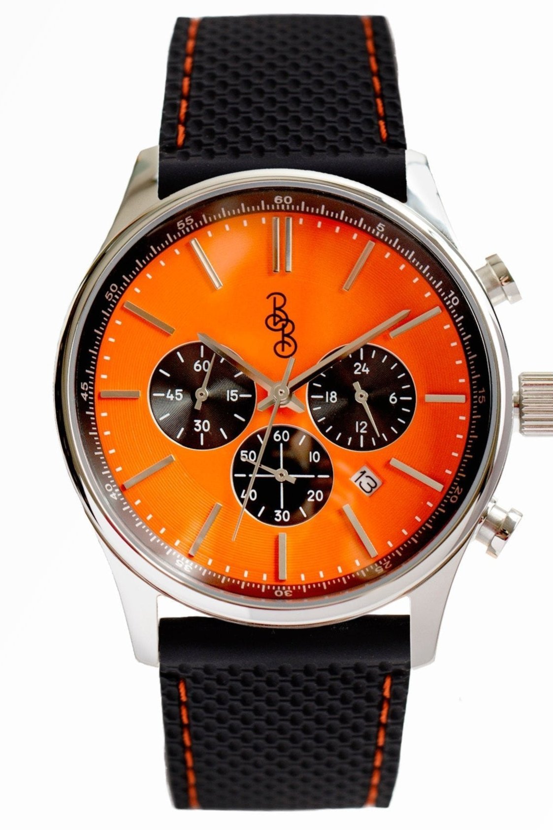 Orange And Black Chronograph Watch From The Beyond Boring - Veloce - The App For Watch Collectors