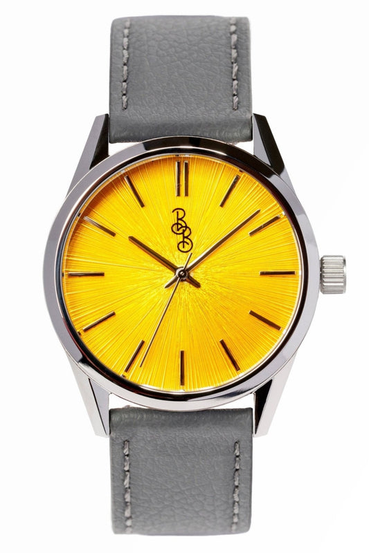 Yellow Sunburst Watch By The Beyond Boring Watch Co - Veloce - The App For Watch Collectors