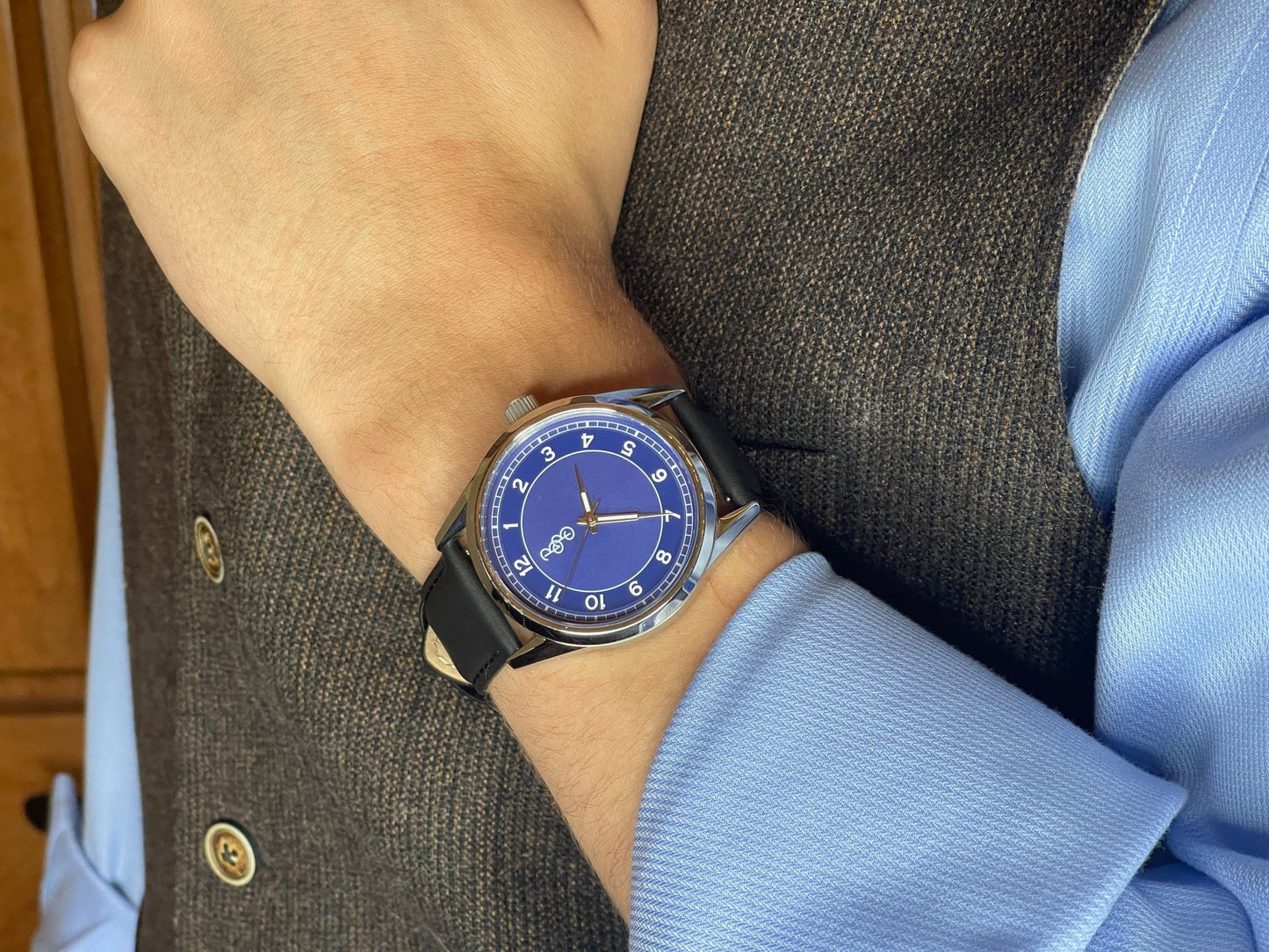 Blue Classic Watch 316L Stainless Miyota Quartz Movement - Veloce - The App For Watch Collectors