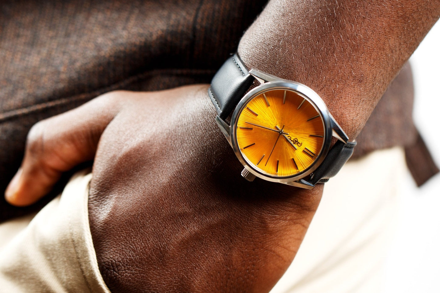 Yellow Sunburst Watch By The Beyond Boring Watch Co - Veloce - The App For Watch Collectors