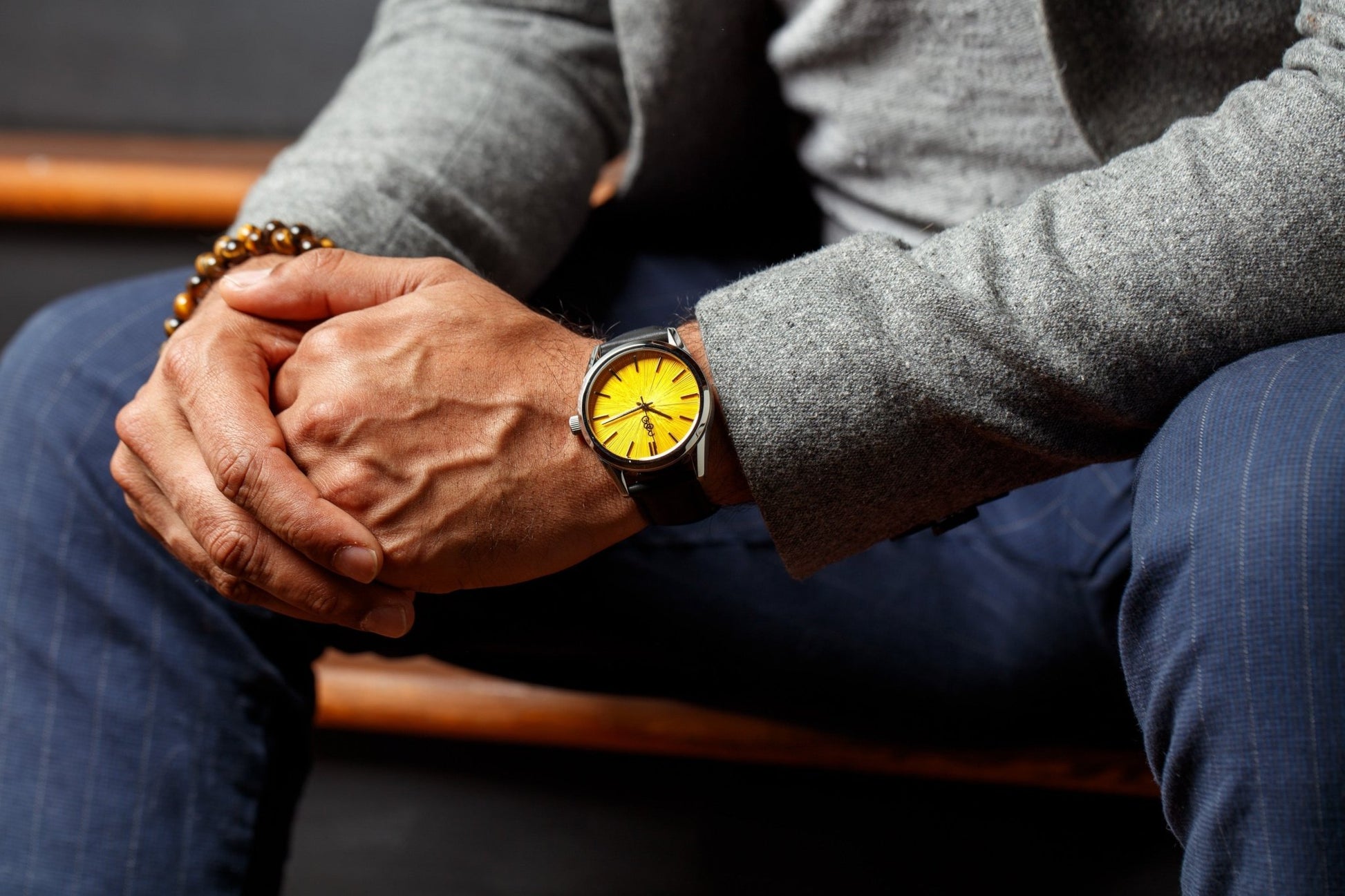 Yellow Sunburst Watch By The Beyond Boring Watch Co - Veloce - The App For Watch Collectors