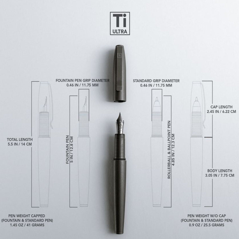 Ti Ultra Pen Three In One Fountain Ballpoint Rollerball - Veloce - The App For Watch Collectors