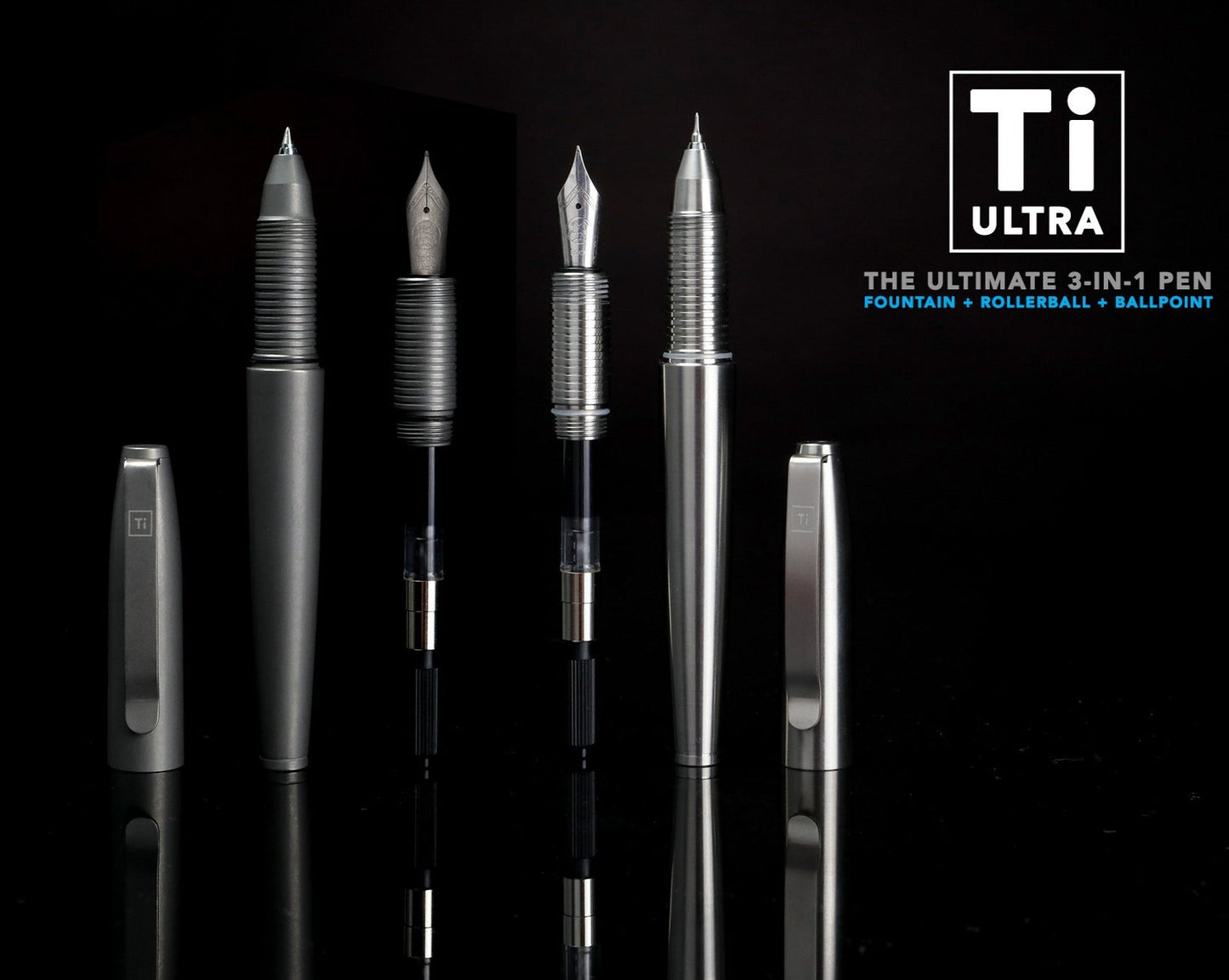 Ti Ultra Pen Three In One Fountain Ballpoint Rollerball - Veloce - The App For Watch Collectors
