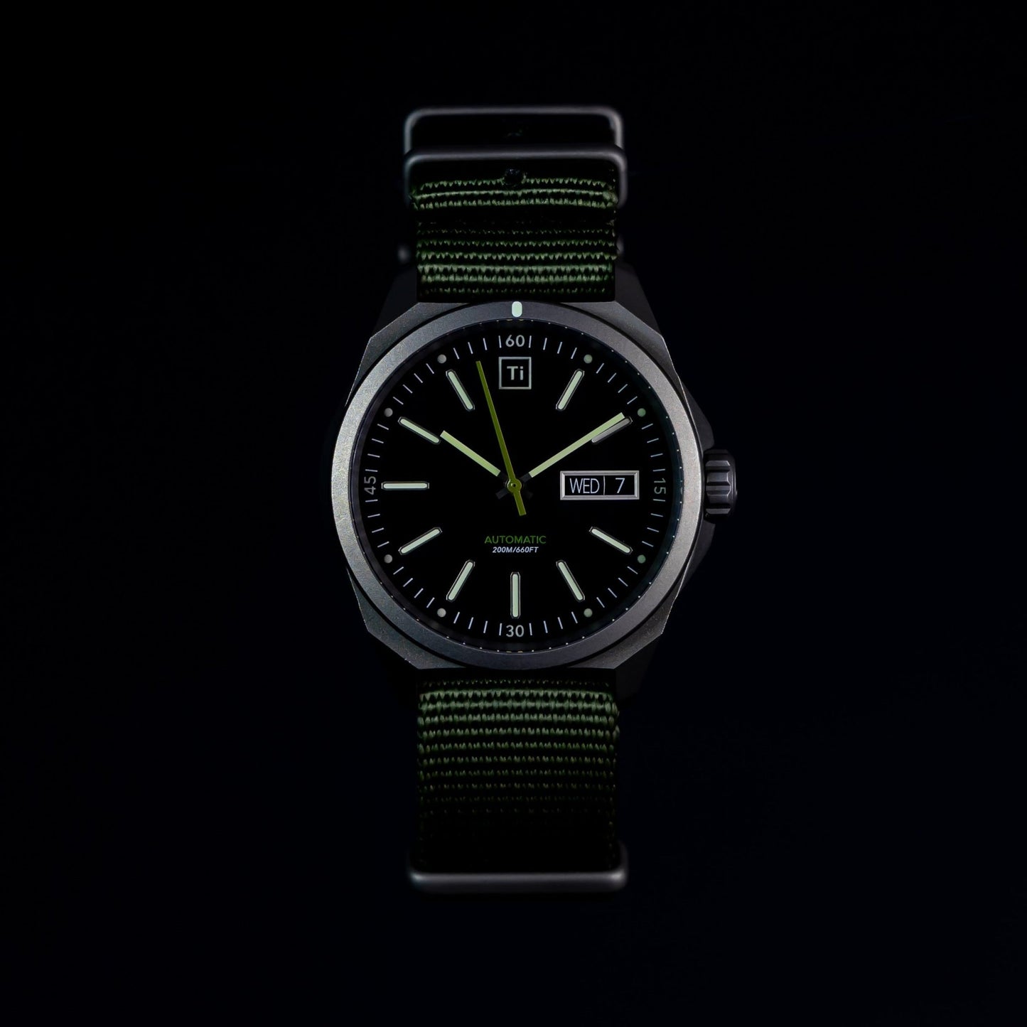 Titanium Field Watch Automatic Stonewashed Rugged Finish - Veloce - The App For Watch Collectors