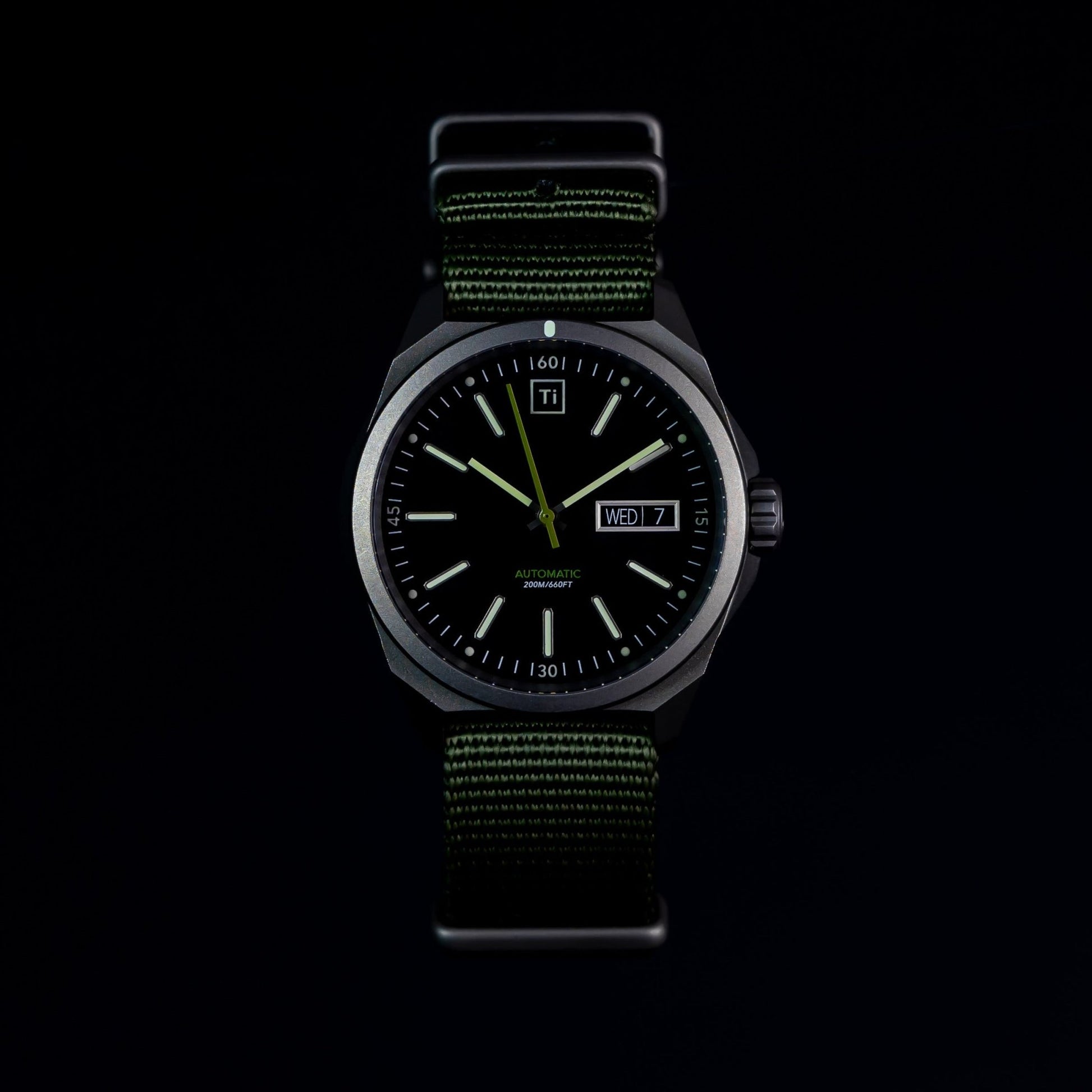 Titanium Field Watch Automatic Stonewashed Rugged Finish - Veloce - The App For Watch Collectors
