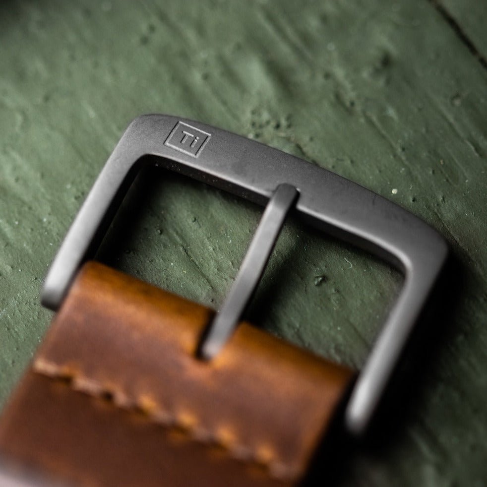 Titanium Field Watch Automatic Stonewashed Rugged Finish - Veloce - The App For Watch Collectors