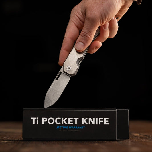 Ti Pocket Knife with S35VN Blade and Titanium Scales - Veloce - The App For Watch Collectors