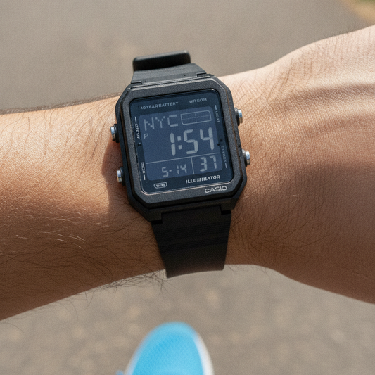 Casio Digital Resin Strap Quartz W-221H-1BV Unisex Watch — lifestyle