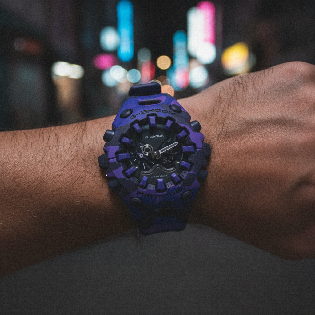 Casio G-Shock Analog Digital Resin Strap Black Dial Quartz GA-V01CMG-6A 200M Men's Watch — lifestyle