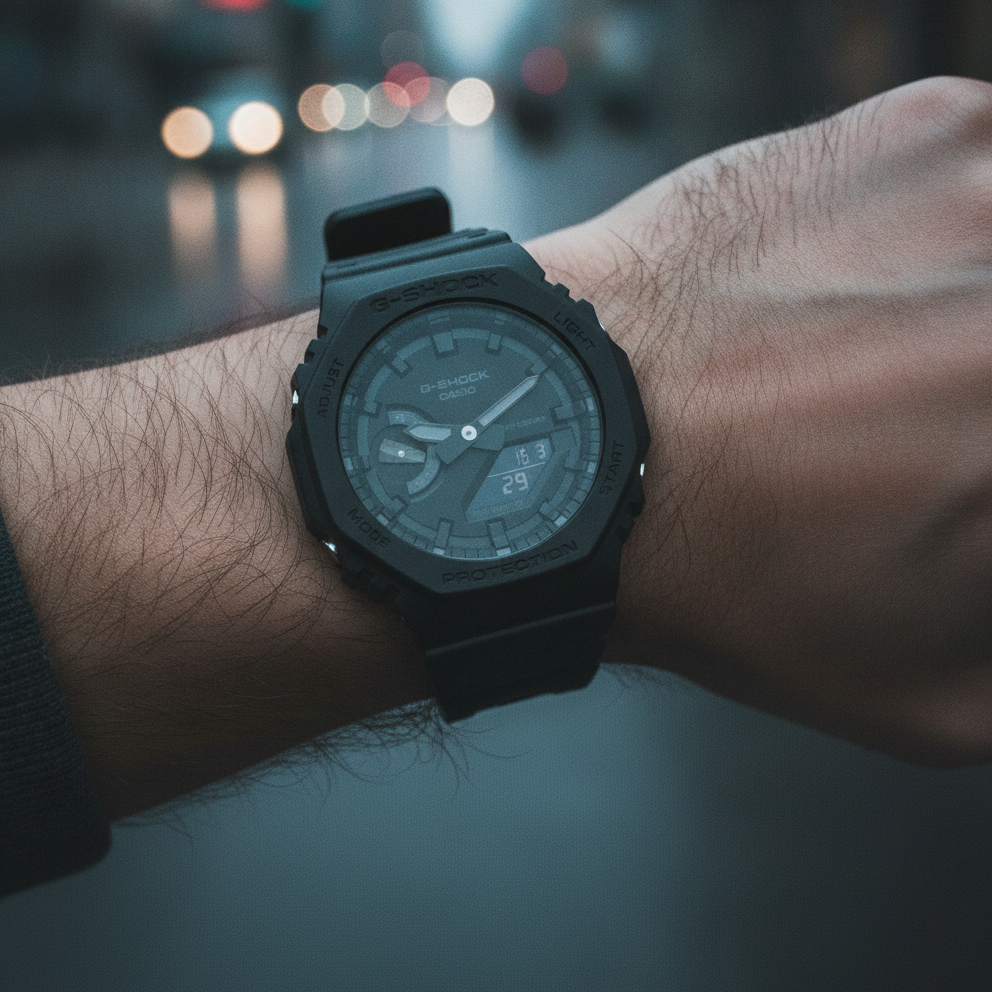 Casio G-Shock GA-2100-1A1 GA2100-1A1 World Time Quartz Men's Watch — lifestyle