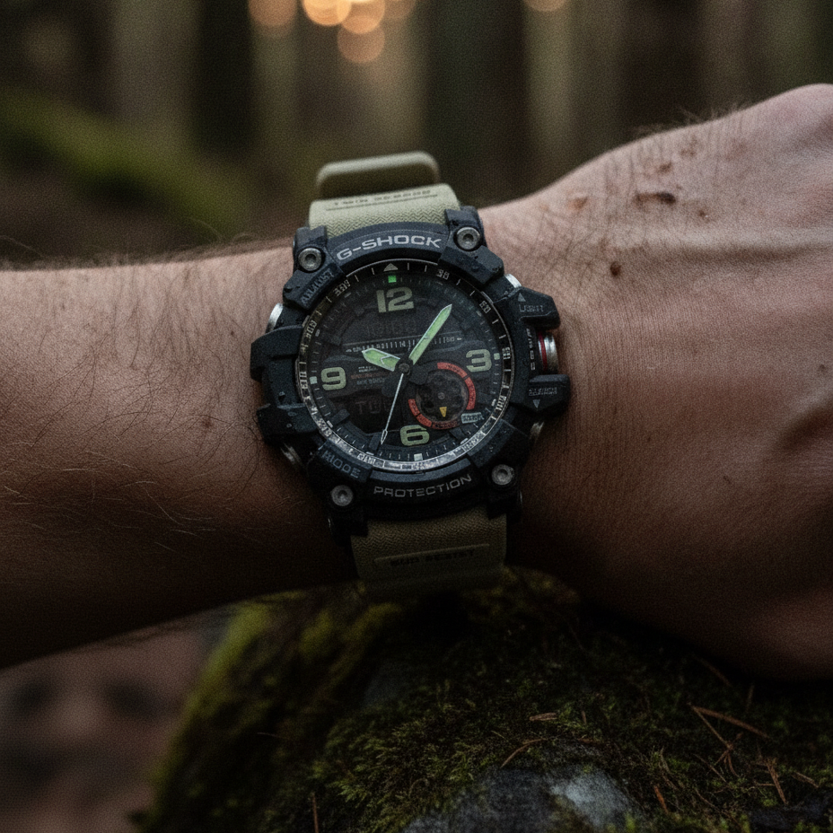 Casio G-Shock Mudmaster Analog Digital Twin Sensor GG-1000-1A5 GG1000-1A5 Men's Watch — lifestyle