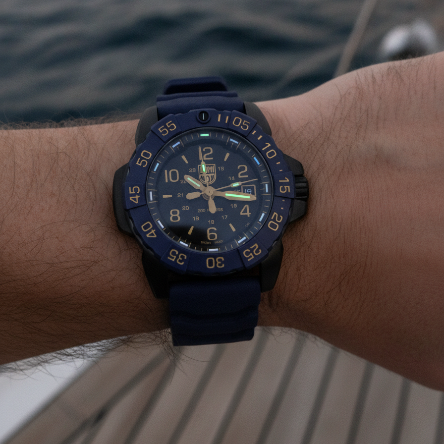 Luminox Navy SEAL Foundation Back To The Blue Black Dial Quartz Diver's XS.3255.CB.NSF 200M Men's Watch — lifestyle