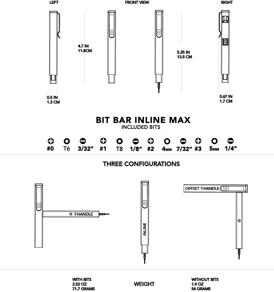 Bit Bar Inline Max Titanium Screwdriver With Bit Storage - Veloce - The App For Watch Collectors